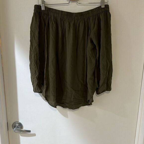 SPLENDID Green Casual Off Shoulder Top 3/4 Sleeves small - Picture 2 of 5